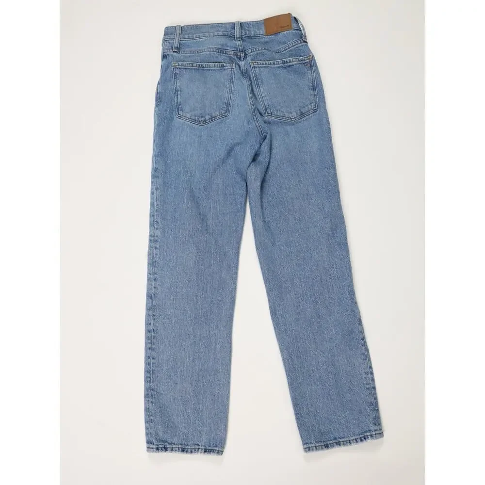 Madewell Perfect Vintage Straight Jeans High Rise Light Wash Size 25 NWOT